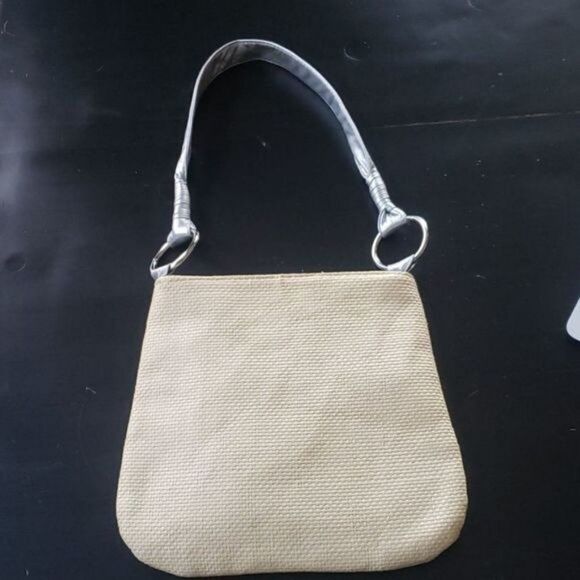 90s Y2K Boho Straw Blue Embroidered Purse Bag - Picture 4 of 9